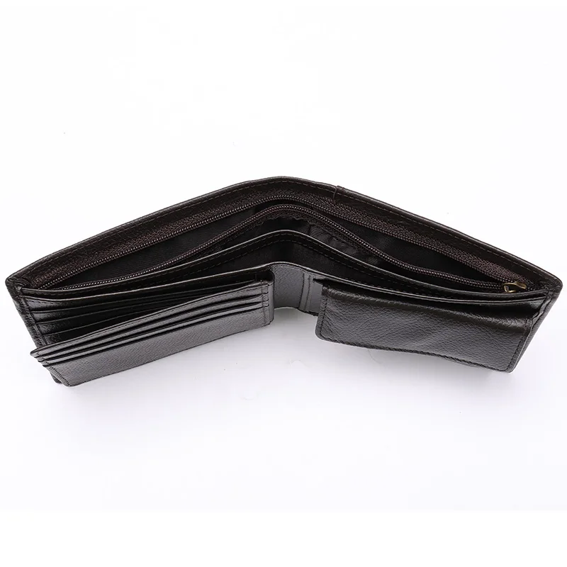 Портмоне мужское из натуральной кожи на молнии с несколькими