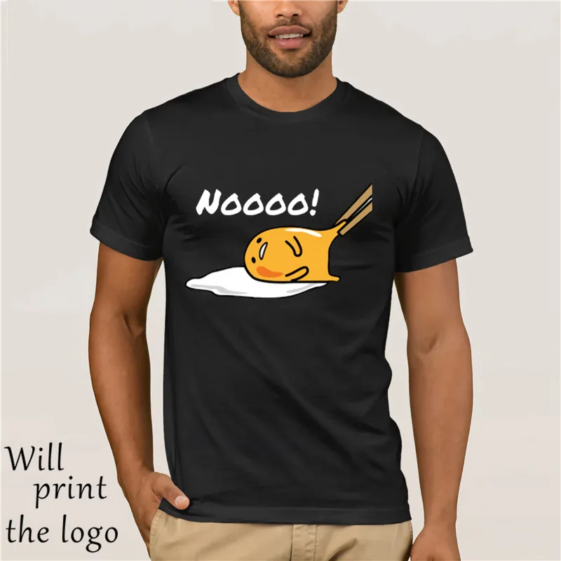 Японский Harajuku милый Gudetama ленивый яйцо желток Забавный Футболка Мужская мода Kawaii
