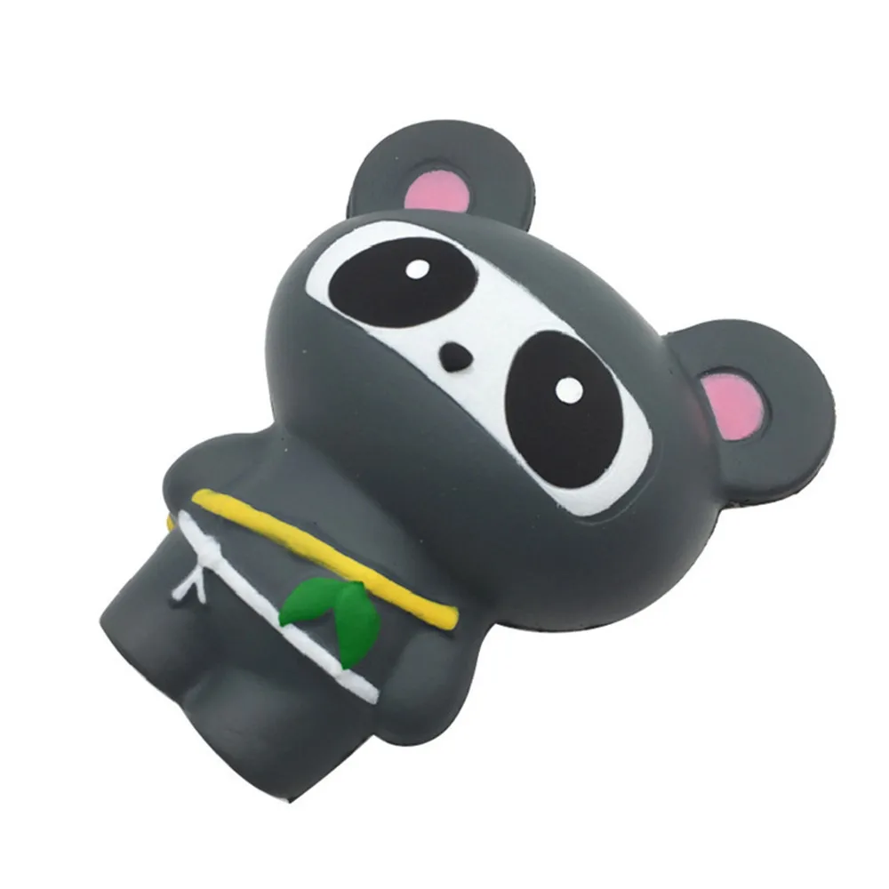 Ninja Panda 12cm Большой Мягкий Jumbo медленно поднимающиеся игрушки Squishi Unicornio Kawaii пончик лучший подарок для детей антистресс огромная игрушка украшение стола - Цвет: Ninja Panda 12cm