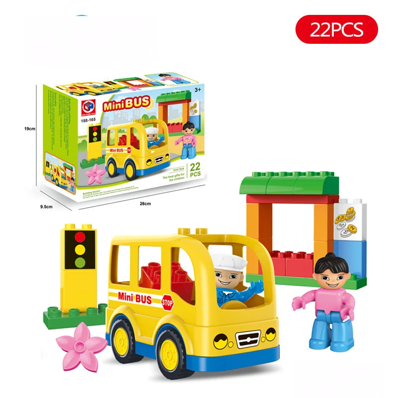 Duplo строительные блоки игрушки городской автобус скорая помощь модель