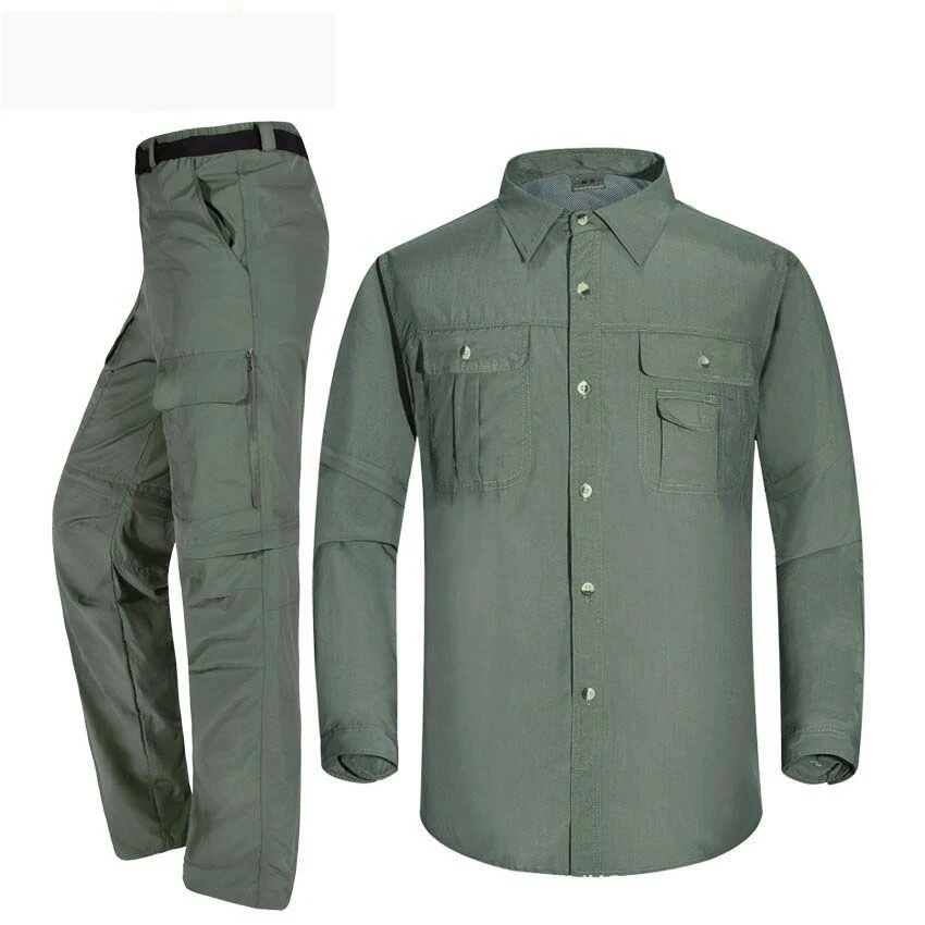 Быстросохнущая Спортивная рубашка с длинными рукавами для альпинизма и рыбалки |