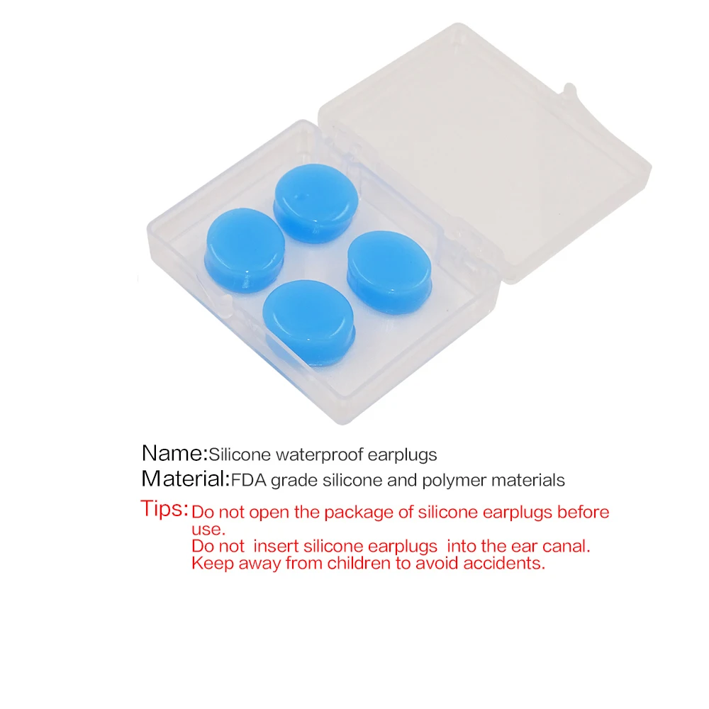 4Pieces Silicone Environmental Ear plugs Waterproof Dust-Proof Earplugs Soft Ear Plugs Diving Swimming Flying Shower Accessories
