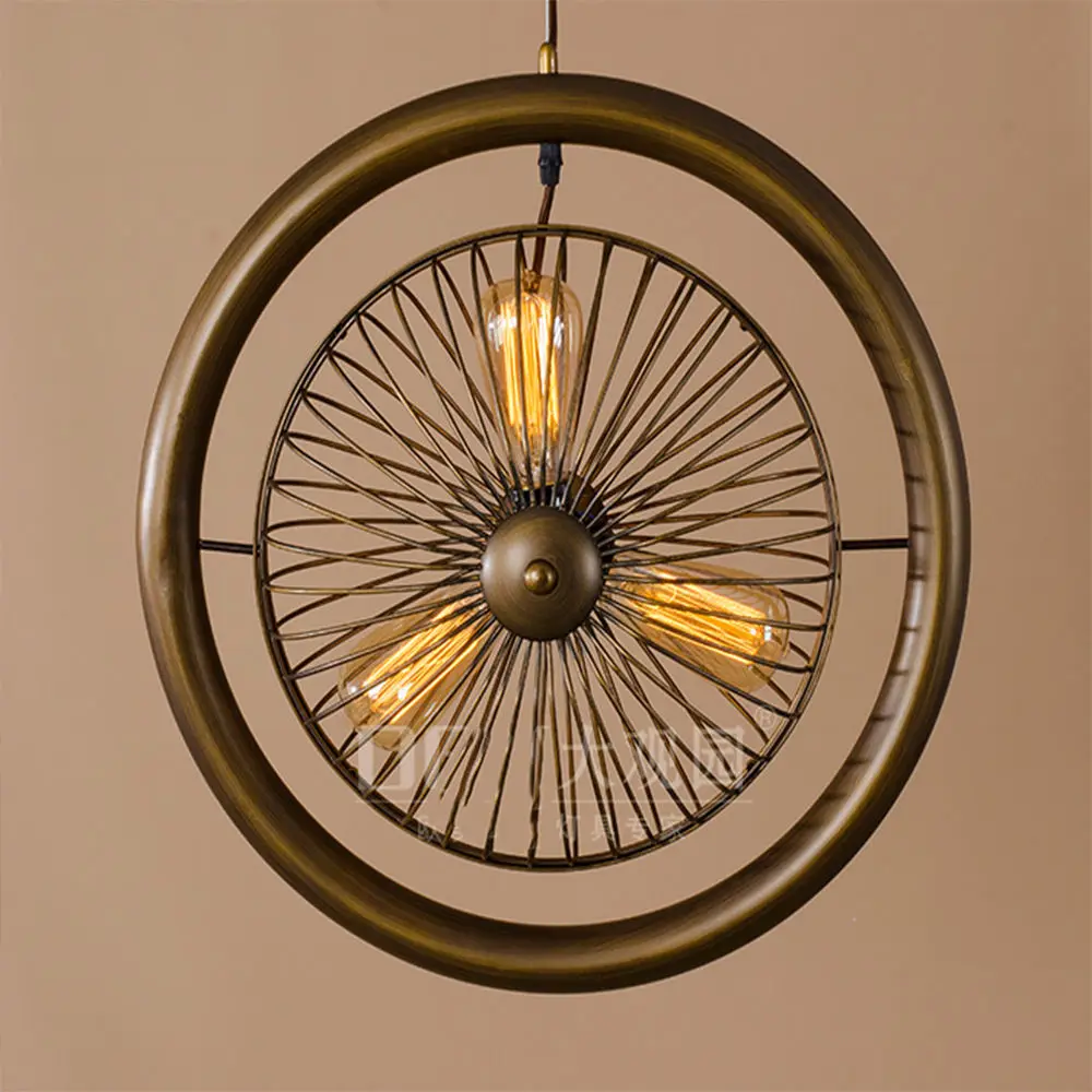 Винтажная Потолочная люстра E27 в стиле индастриал с веером Эдисона железная