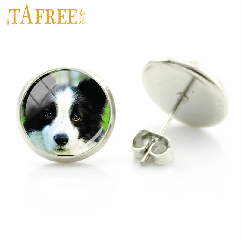 Милые серьги гвоздики TAFREE 2017 для любителей собак животных дальмация Бигль