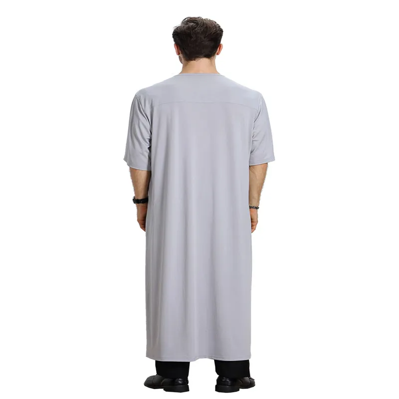 Летний модный мужской Мусульманский Исламский халат Арабский Кафтан