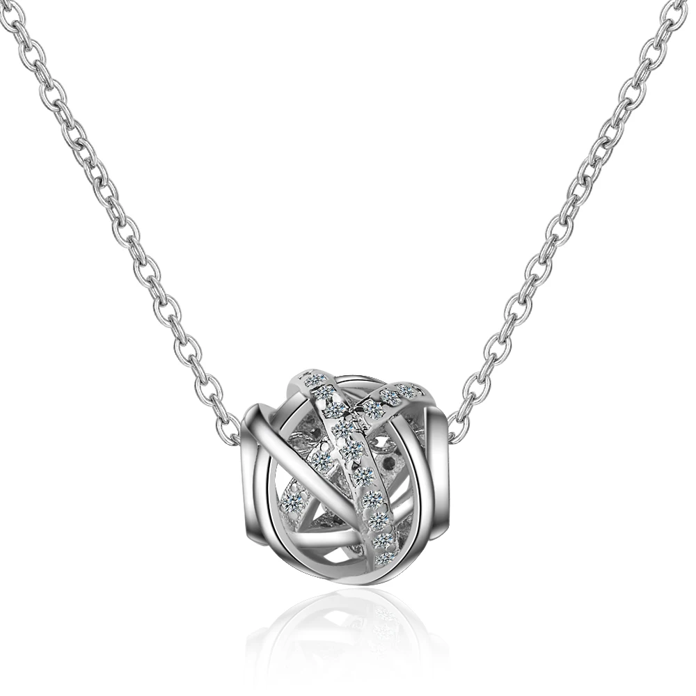 Simple fashion sterling silver pendant necklace elegant designer trend female chain jewelry | Украшения и аксессуары