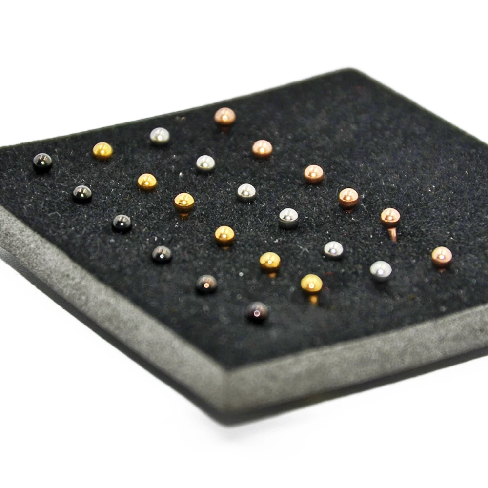 BOG-24Pcs хирургическая сталь Сердце Звезда Луна Циркон нос Резьбовое кольцо опал носовые запонки из кости фиксатор держатель пирсинг ювелирные изделия для тела 20 г