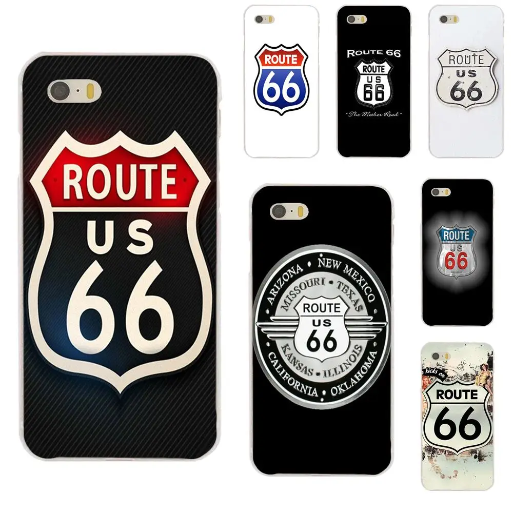 Винтажный Route 66 Мягкий ТПУ Модный Оригинальный для Apple iPhone 4 4S 5 5C 5S SE 6 S 7 8 Plus X XS Max