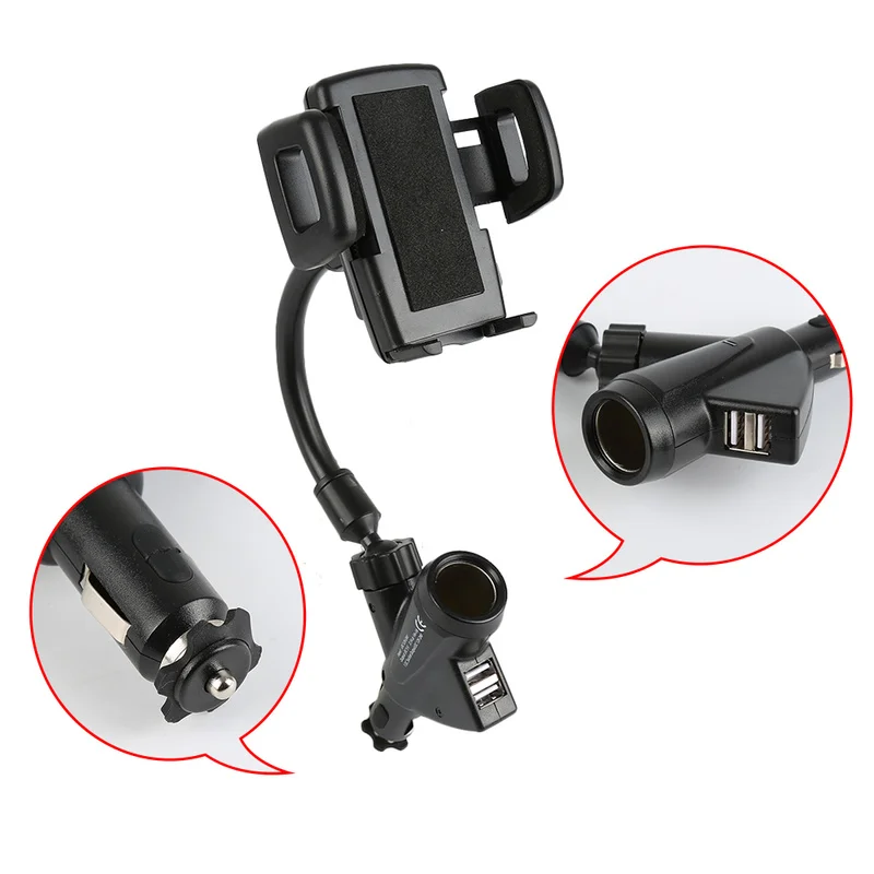 1 шт. универсальное автомобильное зарядное устройство с двумя USB портами