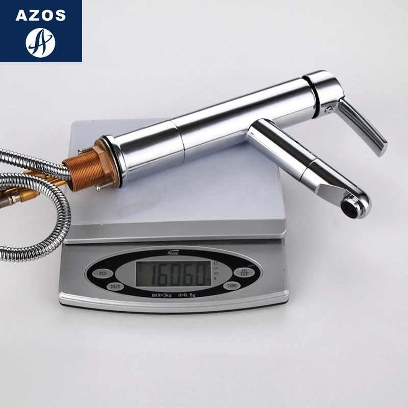 Azos смеситель для умывальника выдвижной умывальник латунный хромированный