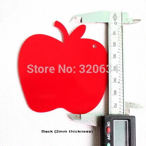 76 мм акриловый красный блестящий Apple брелок с яблоком учительница школа яблоко брелок для ключей с монограммой экологичный акриловый лазерный Cutou-AC1062B