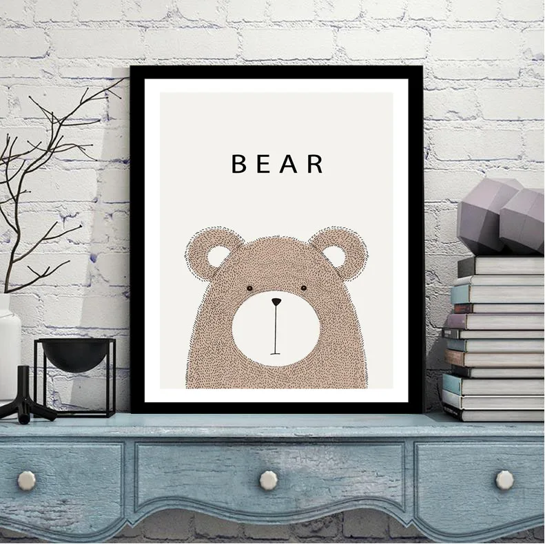 QFALOVE Классические Носки с рисунком медведя из мультика живопись на холсте