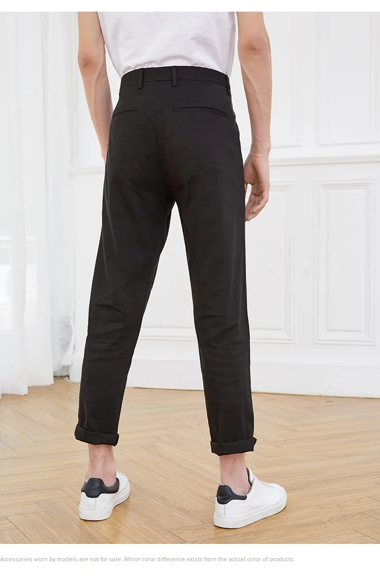 JackJones мужские льняные шаровары Slim Fit повседневные брюки E | 219214502