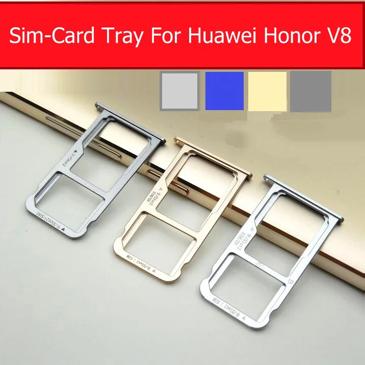 Подлинный лоток для карт памяти и sim-карты Huawei Honor V8 AL-20 SD слот адаптера мобильный