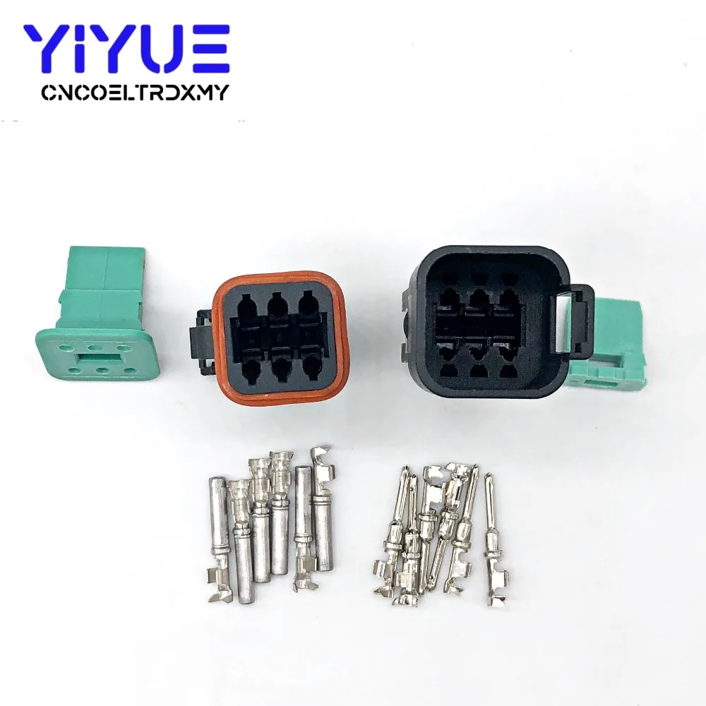 10 комплектов 6 Pin Женский Мужской DT DT06 6S DT04 6P черный автомобиль скорость