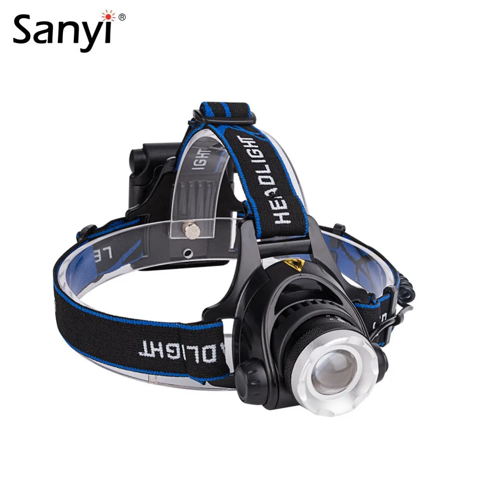 

LED Zoomable Focus Headlamp Headlight 3 Modes XM-L T6 3800lm Head Torch Flashlight Fishing Hunting Head Lamp Use 4 * AA Battery