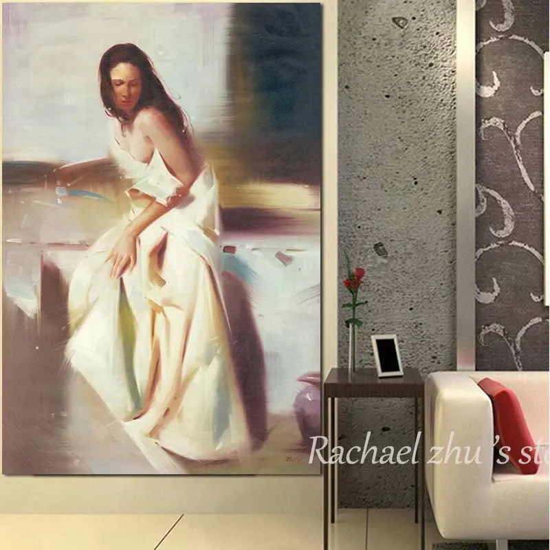 Картина маслом на холсте Классическая пикантная женщина украшение для дома