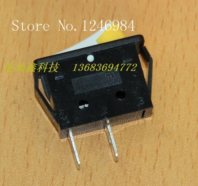[SA]HIGHLY HIGHLY power switch rocker R11-00 R11-2A long flat black side white yellow--100PCS/LOT | Обустройство дома