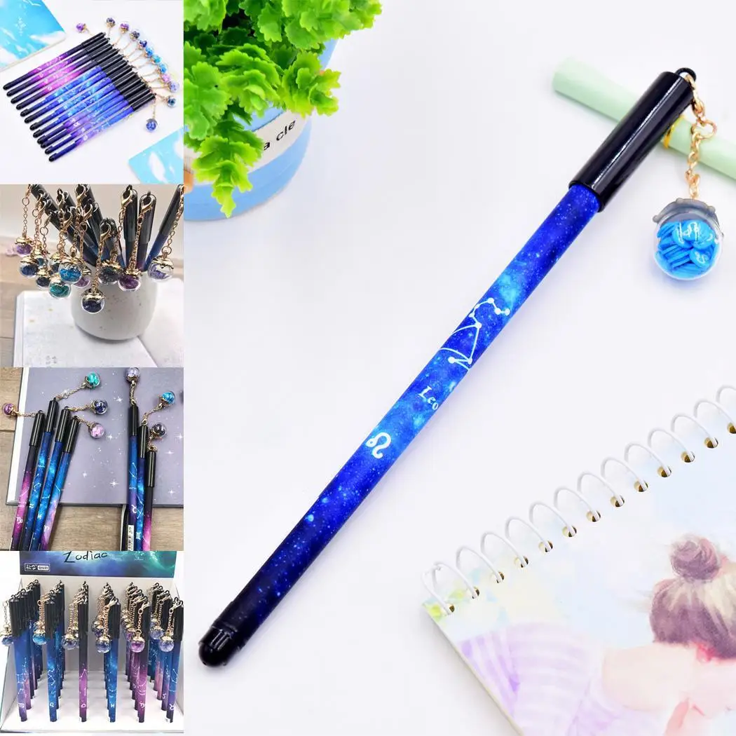 Унисекс Милая 12 подвеска созвездия гелевая ручка для учебы рабочая черная 16 см/6 3
