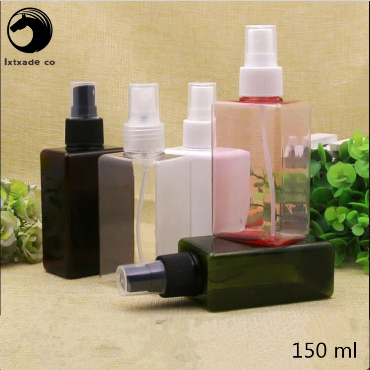 30 шт Бесплатная доставка 150 мл пластиковый Пустой Спрей квадратные флаконы для