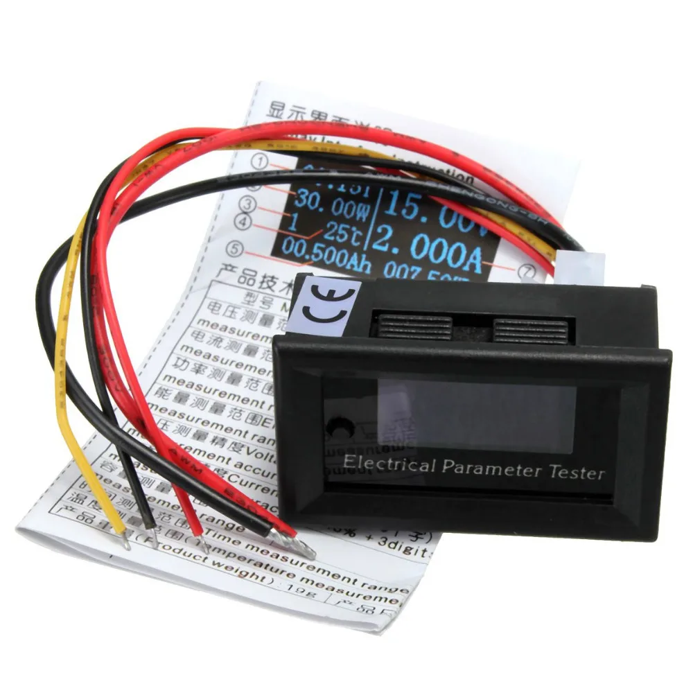 0-33V 0-3A Multi Function OLED DC Voltage Current Time Power Watt Tester Digital Meter | Спорт и развлечения