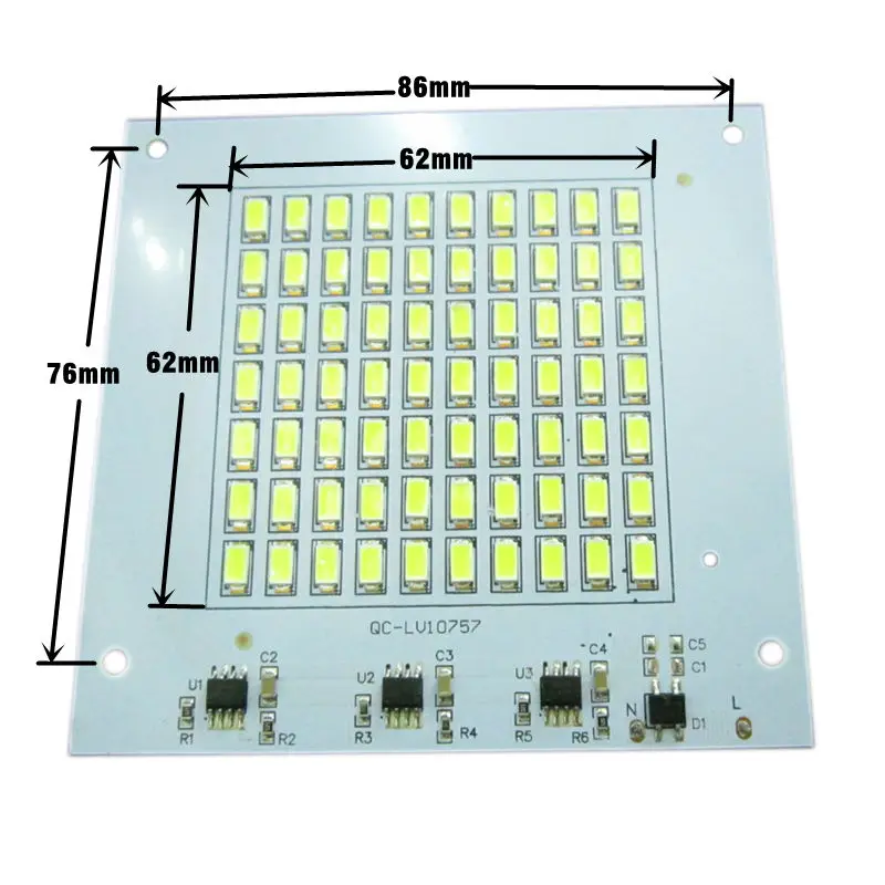 Светодиодный прожектор 30 Вт 40 220 В 10 шт.|led pcb smd5730|ic driverlamp plate |