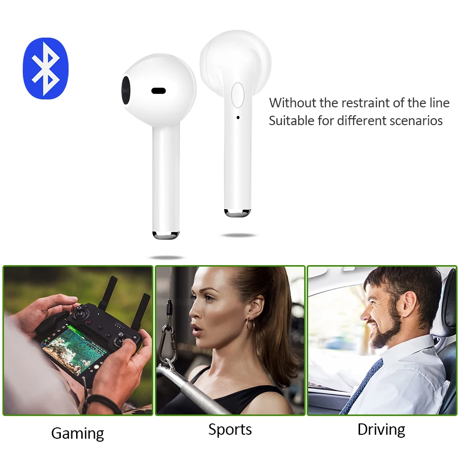 TiYiViRi Мини Bluetooth наушники беспроводные I9 СПЦ гарнитура с зарядным устройством для