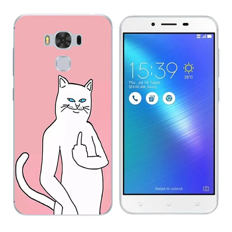 Чехол для ASUS Zenfone 3 Max ZC553KL мягкий силиконовый чехол со смайликом Fundas zc553kl чехлы