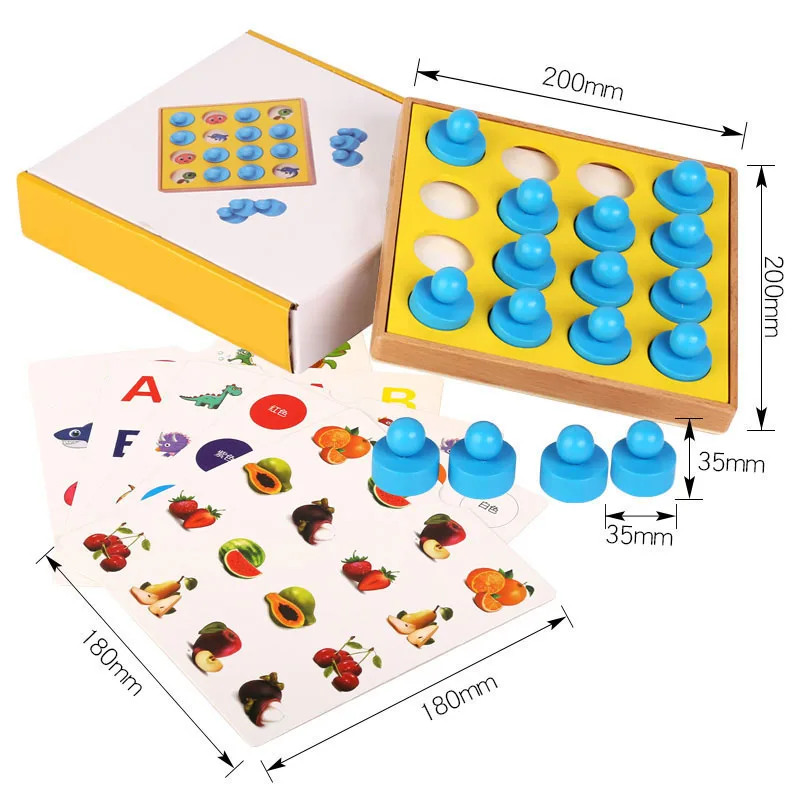

Kids Toys Wooden Toys Memory Match Chess Game Family Party Game Memory Training Puzzles Game Educational Toys For Children Gift