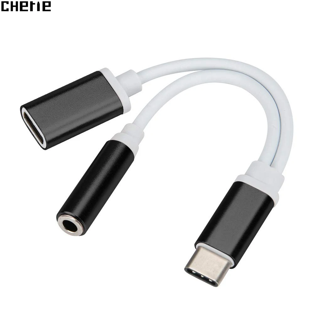 Чери USB Type C до 3 5 мм разъем AUX Наушники Аудио Сплиттер конвертер адаптер кабель для