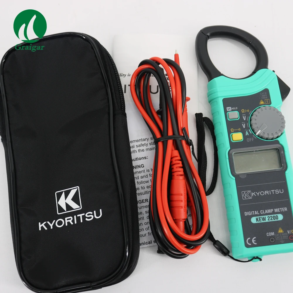 Kyoritsu 2200 100% Новый AC цифровой клещи AC/DC 1000A Тонкий удобный дизайн|digital clamp meter|ac digital