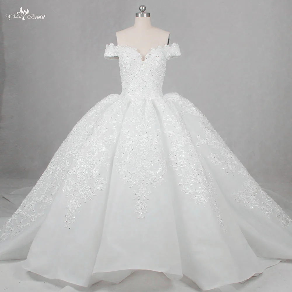 RSW1142 импортное китайское бальное платье с открытыми плечами Vestido De Noiva свадебное