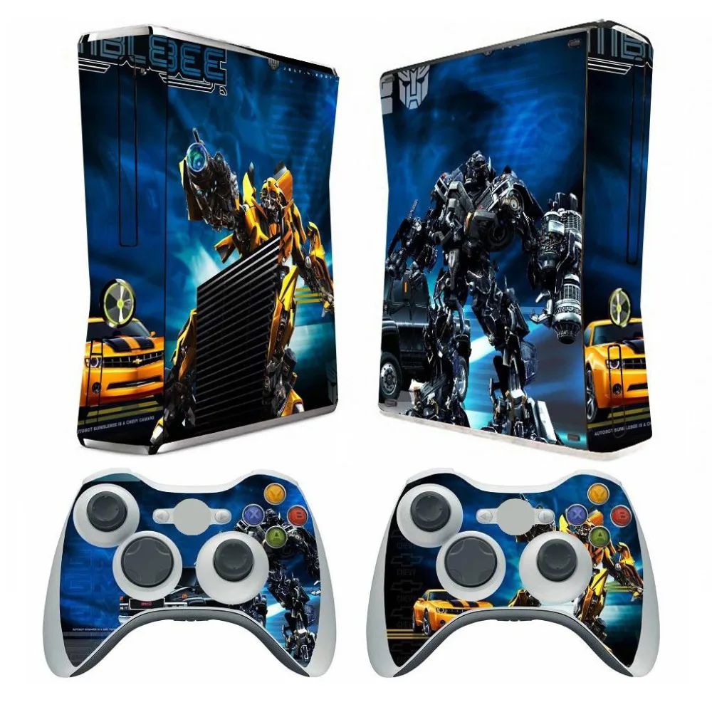 003 виниловая Защитная Наклейка для Microsoft Xbox 360 Slim и 2 чехла контроллеров s|protector