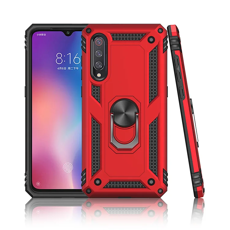 Ударопрочный армированный чехол с подставкой для Xiaomi Redmi Note 7 7Pro, магнитное кольцо-держатель для пальца, анти-осенний чехол для Xiaomi 9 9se