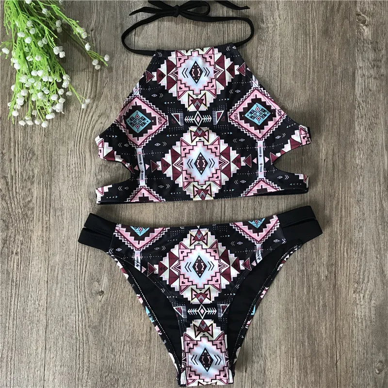 Женский купальник бикини SAGACE Раздельный с открытой спиной пуш ап бразильский