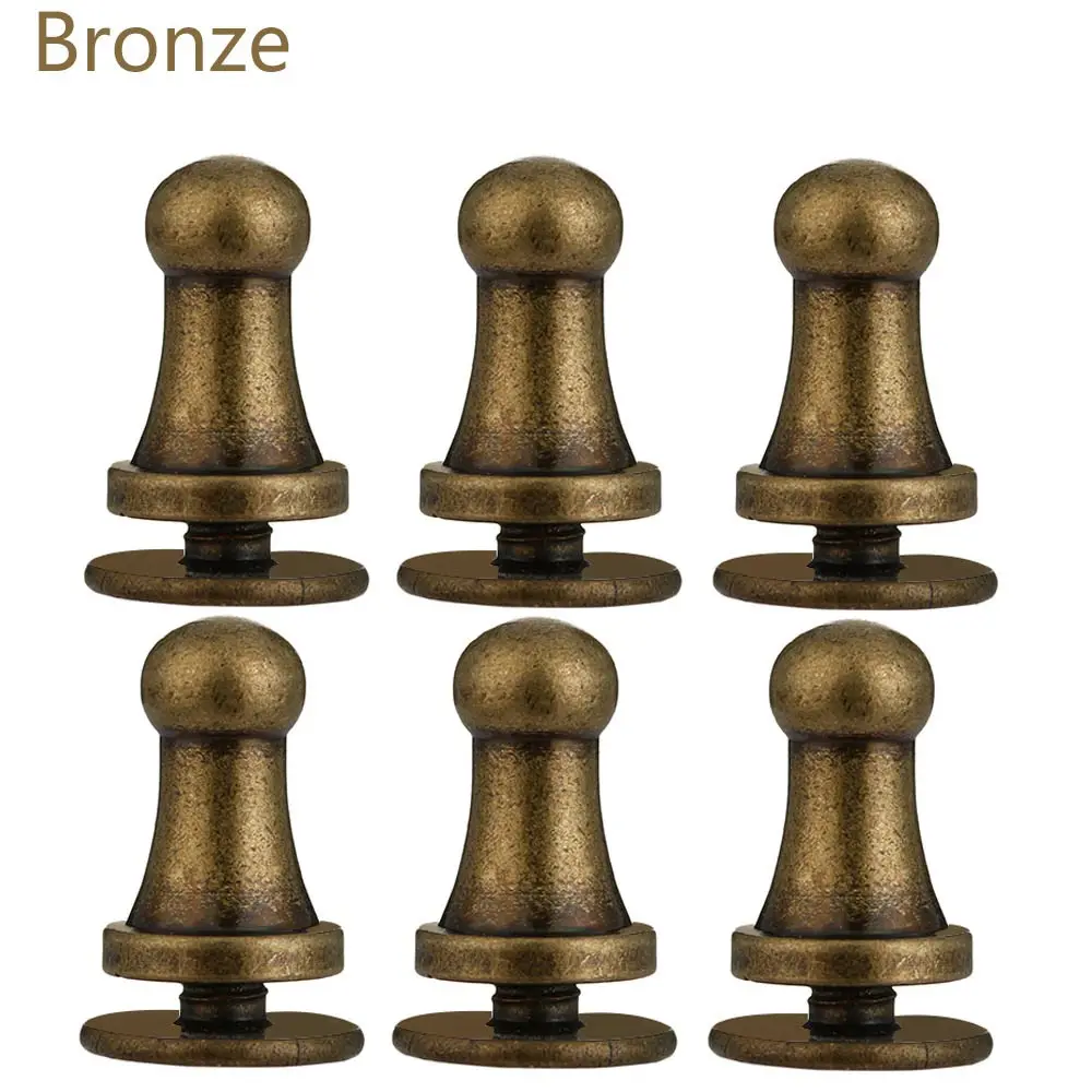 bronze 10 шт. винты в виде головы монаха, кожаный кошелек с ремнем, твердая латунь, винты с заклепками для ногтей, Сумка/Обувь/аксессуары для одежды - Цвет: bronze