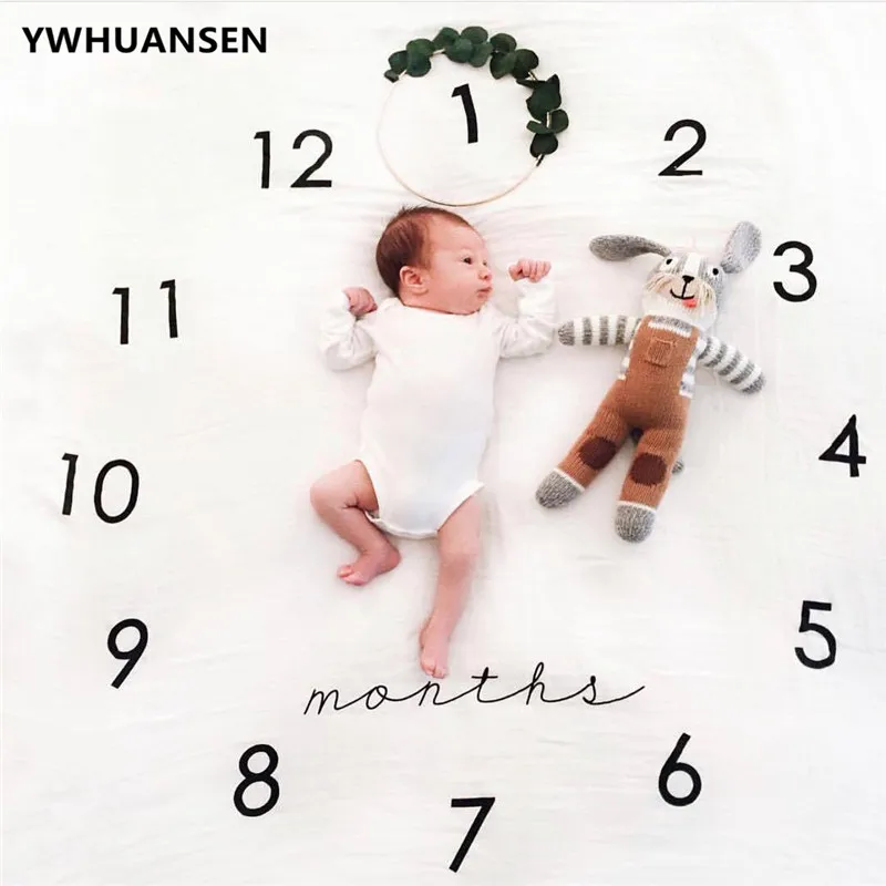 YWHUANSEN 100*100 см хлопок ребенок позирует реквизит для выращивания ребенка