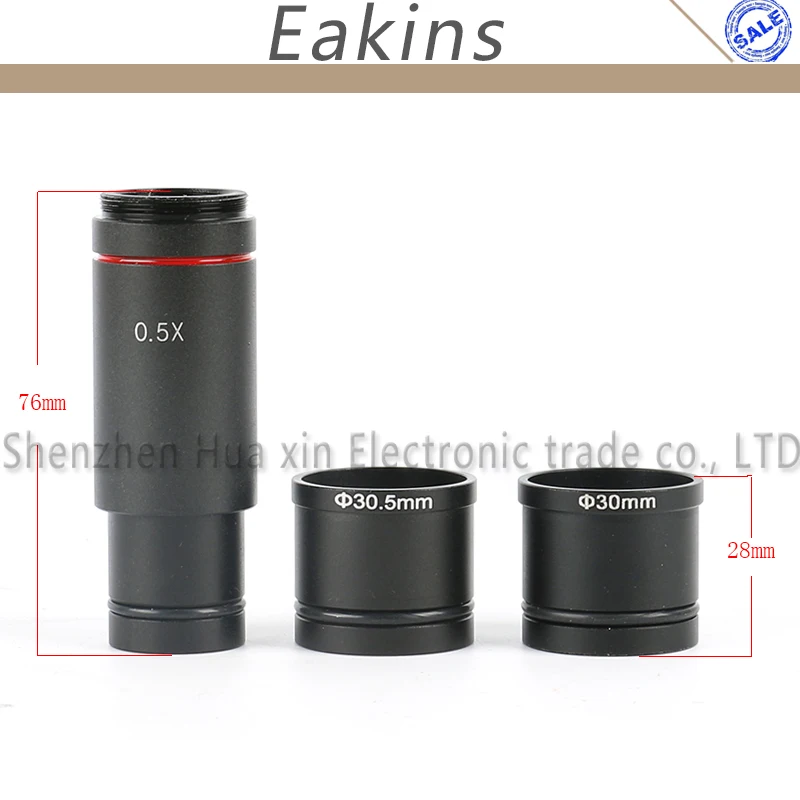 

Цифровой окуляр, уменьшающий 0.5X C-образное крепление, адаптер объектива + 30 мм 30,5 мм кольцо для CCD CMOS Видео бинокулярного стереомикроскопа ка...