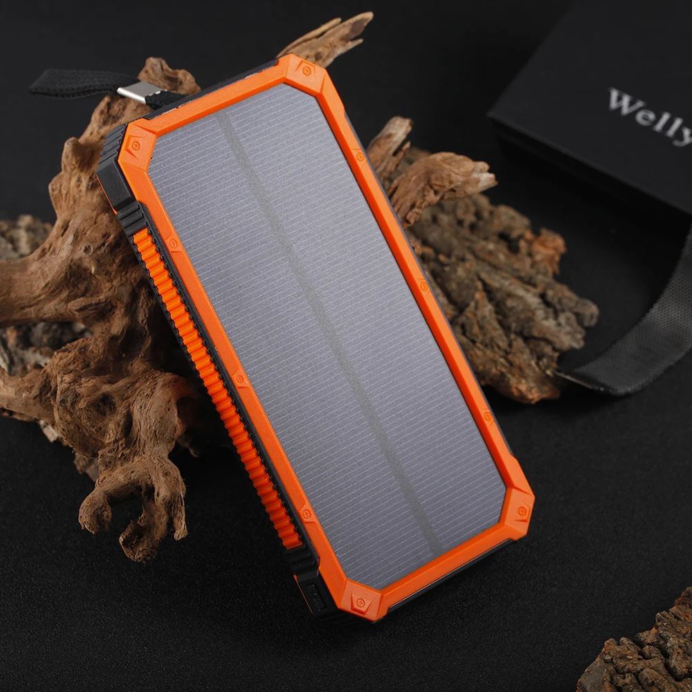 Портативный внешний аккумулятор на солнечной батарее 10000 мАч|Внешние