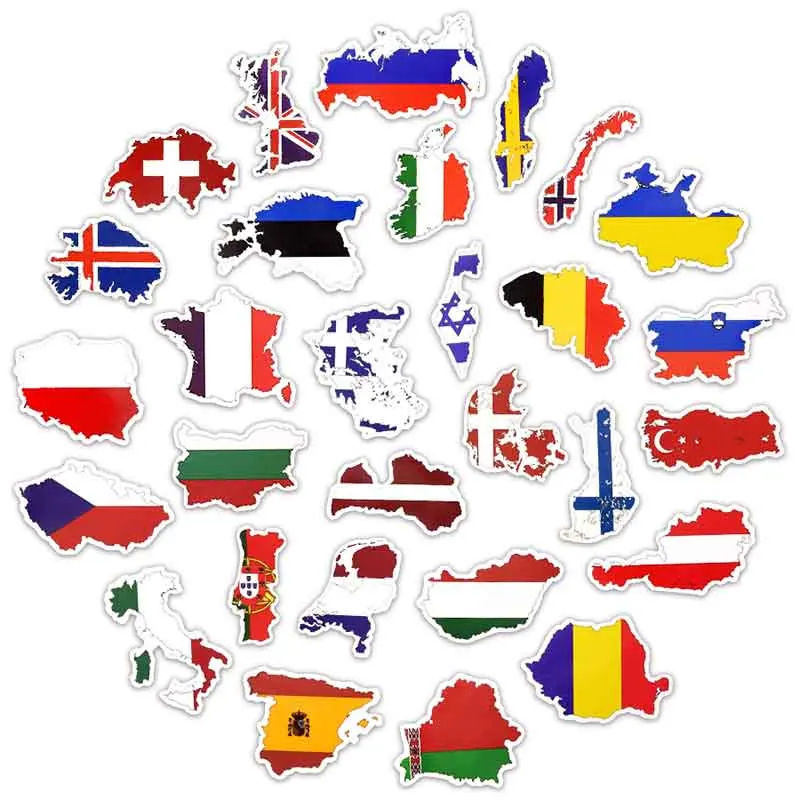 50 шт. национальные флаги Стикеры s игрушки для детей стран карта путешествия DIY
