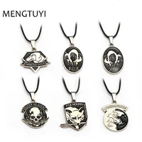 j store game metal gear solid 5 necklace fox hound outer heaven skull animal alloy pendant choker necklace men game souvenir