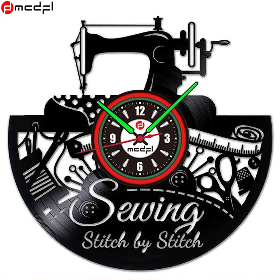 Домашний декор креативная швейная машина современный дизайн Черная Виниловая