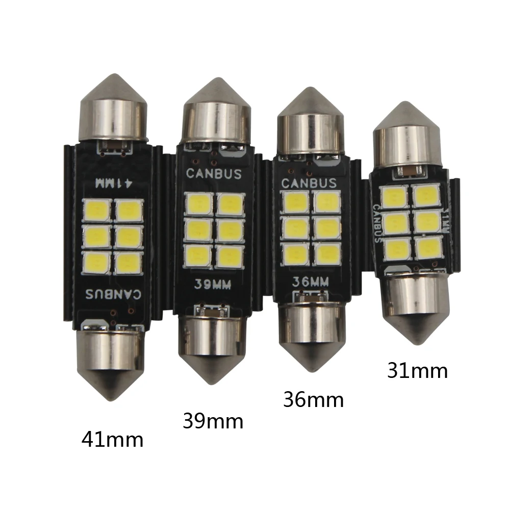 Canbus 36 мм Светодиодная гирлянда лампа C5W 6SMD 3030 авто Интерьер Doom 28 31 39 41 44