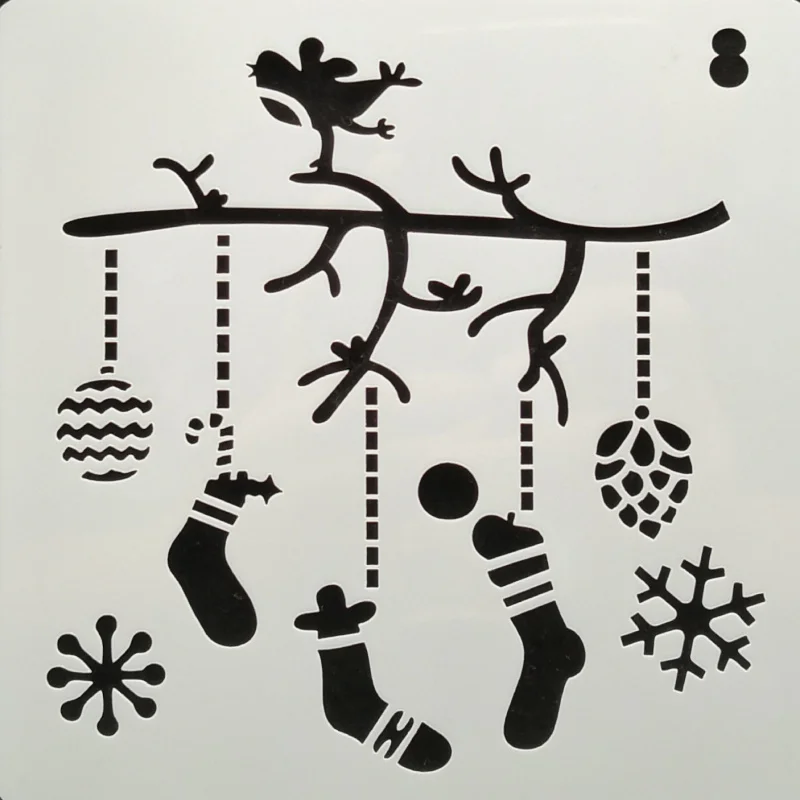 

13*13 Christmas scocks Layering Stencils for Diy scrapbook/photo album Decorative Embossing coloring,painting stencil,home decor