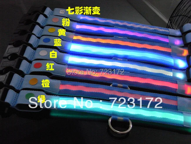 20 шт./лот синий нейлона многоцветный из светодиодов безопасности мигающий