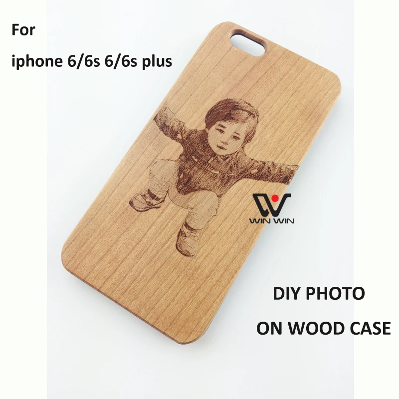 2017 Hot Sale New Laser Engrave Real Wood and plastic Custom Any Pattern DIY Logo For IPhone 6/6s/6plus/6sPlus 4.7 Inch 5.5inch |
