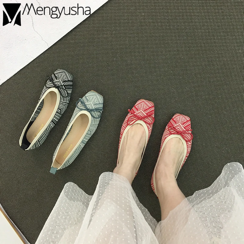 Квадратный носок мягкие уютные слипоны женская обувь из стрейч ткани