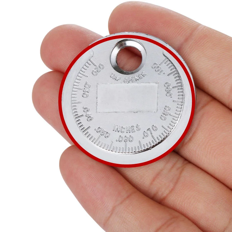 

Инструмент для измерения зазора свечи зажигания Регулируемый Монетный Тип 0,6-2,4 мм Диапазон зажигания свечи зажигания двигателя аксессуары...