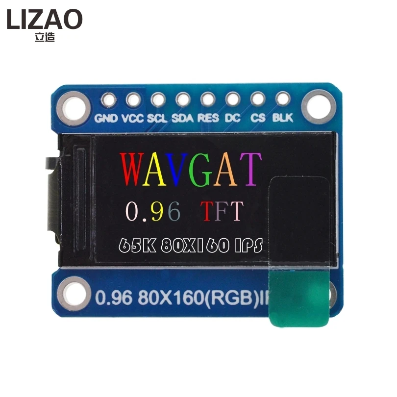 WAVGAT TFT-дисплей 0 96/1 3 дюймов IPS 7P SPI HD 65K полноцветный ЖК-модуль ST7735 / ST7789 Привод IC 80*160