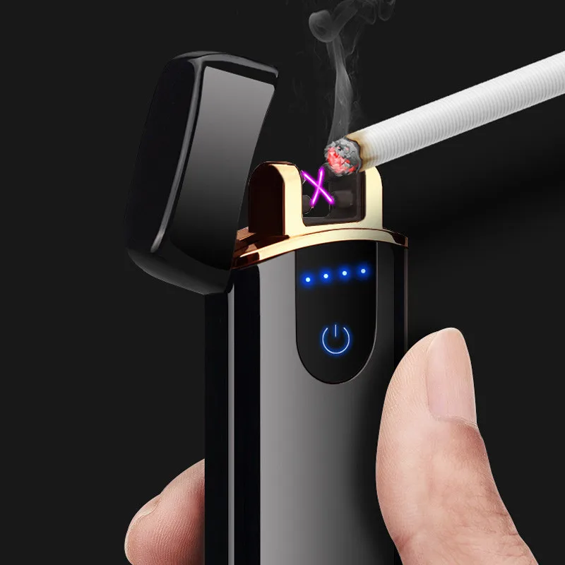 Сенсорная электрическая зажигалка двойная дуга USB Электронная плазменная